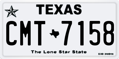 TX license plate CMT7158