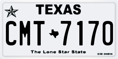 TX license plate CMT7170
