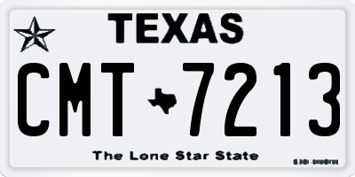 TX license plate CMT7213