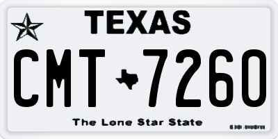 TX license plate CMT7260