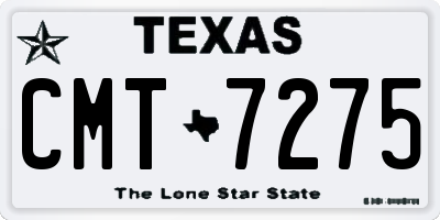 TX license plate CMT7275