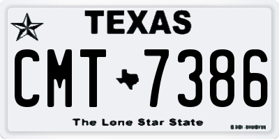 TX license plate CMT7386