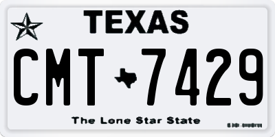 TX license plate CMT7429