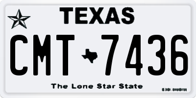 TX license plate CMT7436