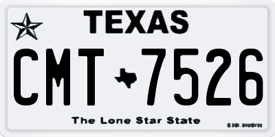 TX license plate CMT7526