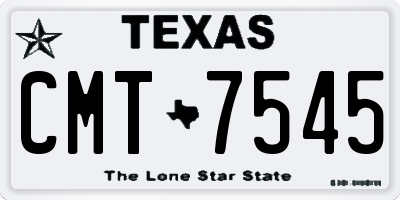 TX license plate CMT7545