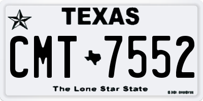 TX license plate CMT7552