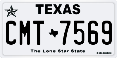 TX license plate CMT7569