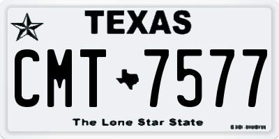 TX license plate CMT7577