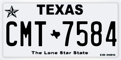 TX license plate CMT7584