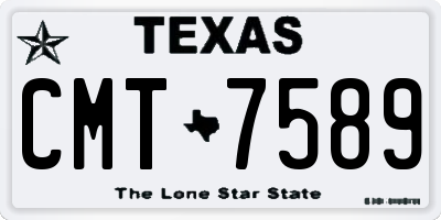 TX license plate CMT7589