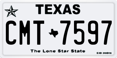 TX license plate CMT7597