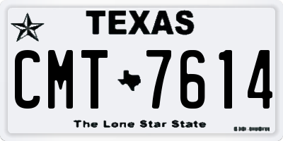 TX license plate CMT7614
