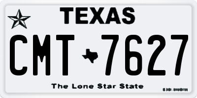 TX license plate CMT7627