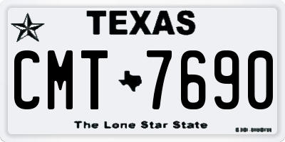 TX license plate CMT7690