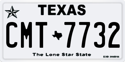 TX license plate CMT7732