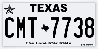 TX license plate CMT7738