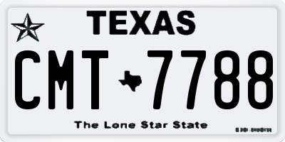 TX license plate CMT7788