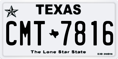 TX license plate CMT7816
