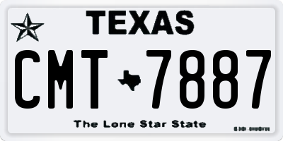 TX license plate CMT7887