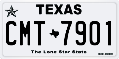 TX license plate CMT7901