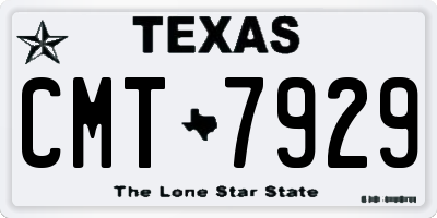 TX license plate CMT7929