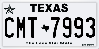 TX license plate CMT7993