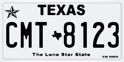 TX license plate CMT8123