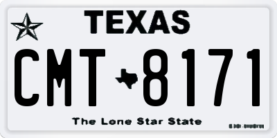 TX license plate CMT8171