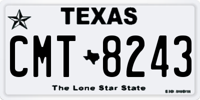 TX license plate CMT8243