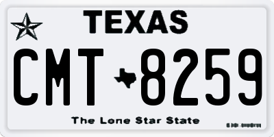 TX license plate CMT8259