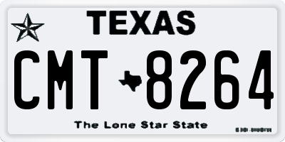 TX license plate CMT8264
