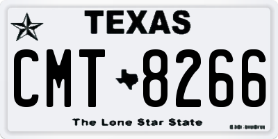 TX license plate CMT8266