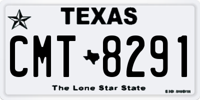 TX license plate CMT8291