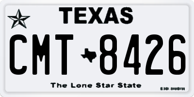 TX license plate CMT8426