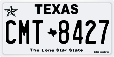 TX license plate CMT8427