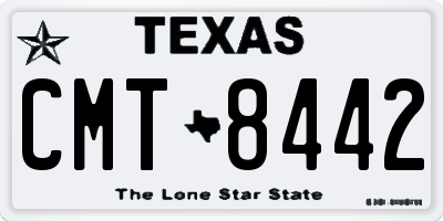 TX license plate CMT8442