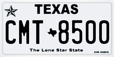 TX license plate CMT8500