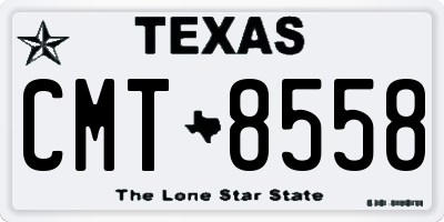 TX license plate CMT8558