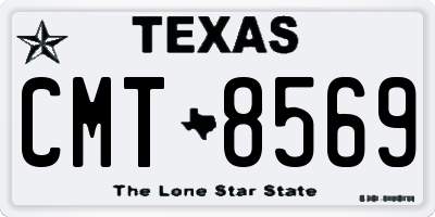 TX license plate CMT8569
