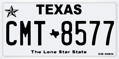 TX license plate CMT8577