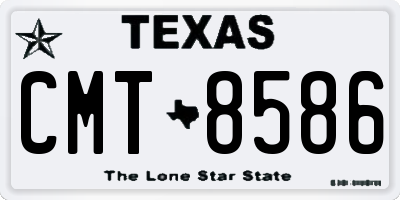 TX license plate CMT8586