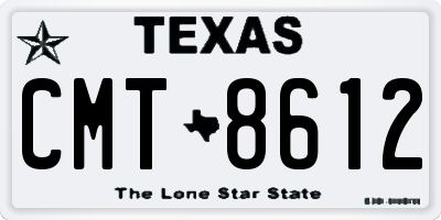 TX license plate CMT8612