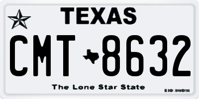 TX license plate CMT8632