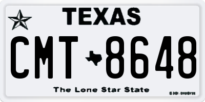 TX license plate CMT8648