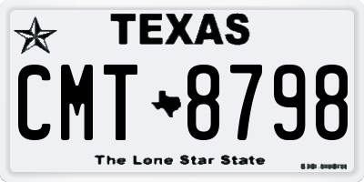 TX license plate CMT8798