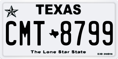 TX license plate CMT8799