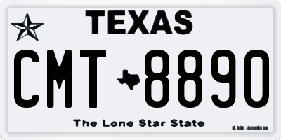 TX license plate CMT8890