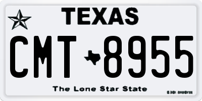 TX license plate CMT8955