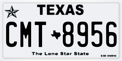 TX license plate CMT8956